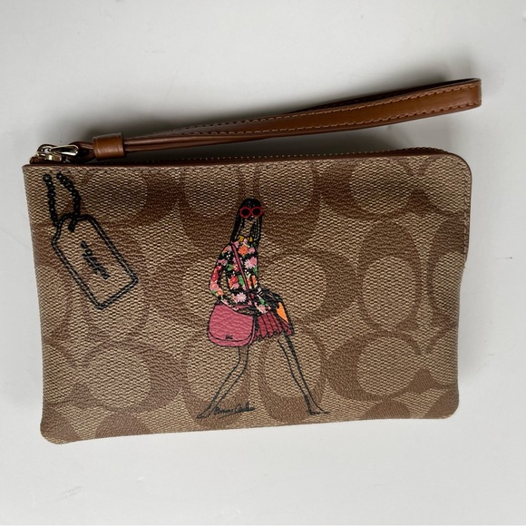 COACH Bonnie Cashin Limited Edition Signature Corner Wristlet Zip Wallet. - Picture 3 of 7